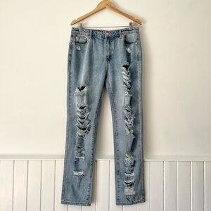Adika Distressed Light Wash Jeans Size XL